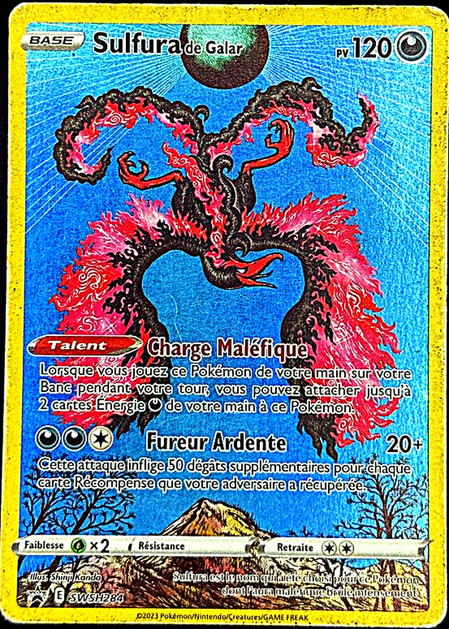 Sulfura de Galar (Pokémon) dans un boîtier NFCertify